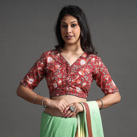 Buy Sanganeri Block Printed Cotton Stitched Blouse Online at iTokri.com