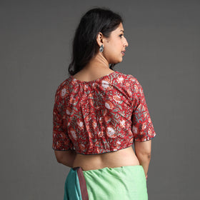 Buy Sanganeri Block Printed Cotton Stitched Blouse Online at iTokri.com