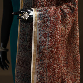 Pedana Kalamkari Hand Block Print Natural Dyed Kota Doria Cotton Dupatta 06