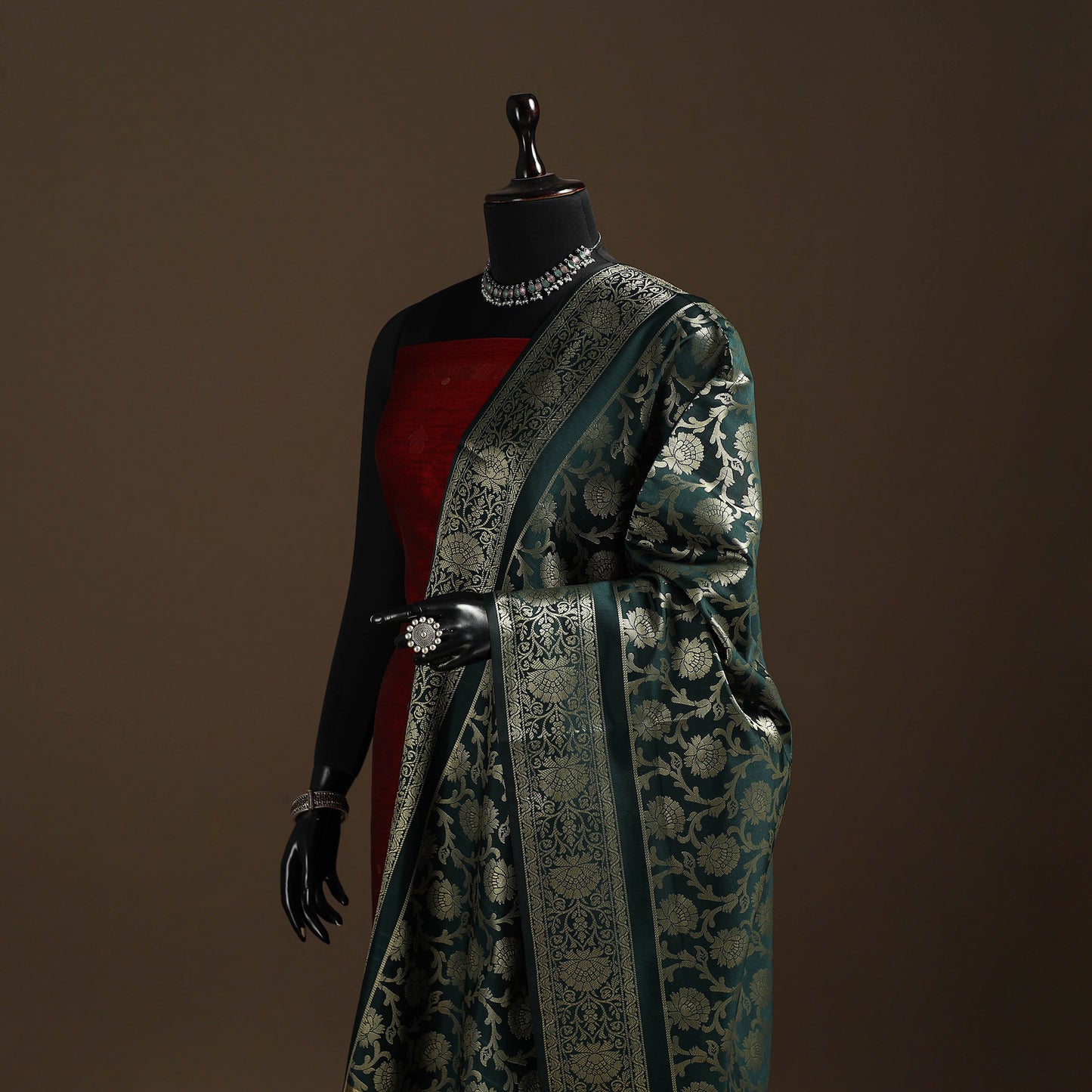 Zari Work Banarasi Silk Dupatta 12