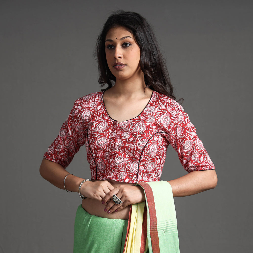 Sanganeri Stitched Blouse
