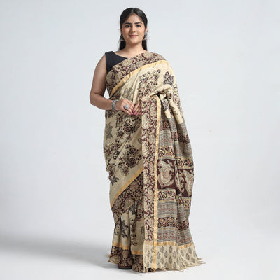 kalamkari printed cotton saree