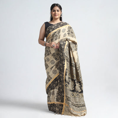 kalamkari printed cotton saree