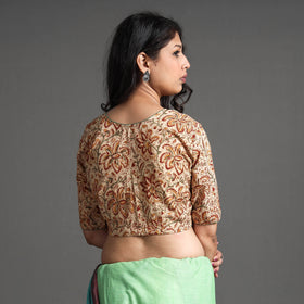 Buy Kalamkari Block Printed Cotton Stitched Blouse Online at iTokri.com