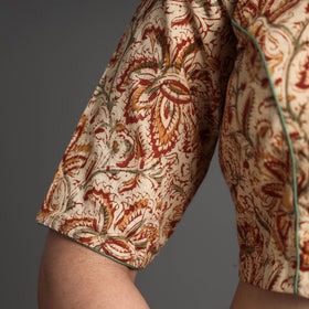 Buy Kalamkari Block Printed Cotton Stitched Blouse Online at iTokri.com