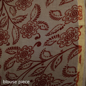 Kalamkari Printed Kota Doria Cotton Saree 04