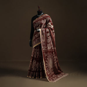 Kalamkari Printed Kota Doria Cotton Saree 05