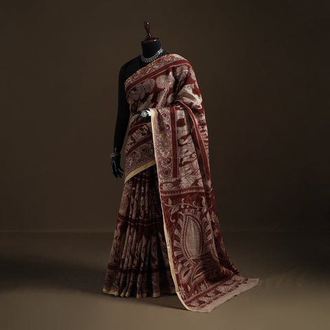 Kalamkari Printed Kota Doria Cotton Saree 05