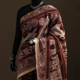 Kalamkari Printed Kota Doria Cotton Saree 05