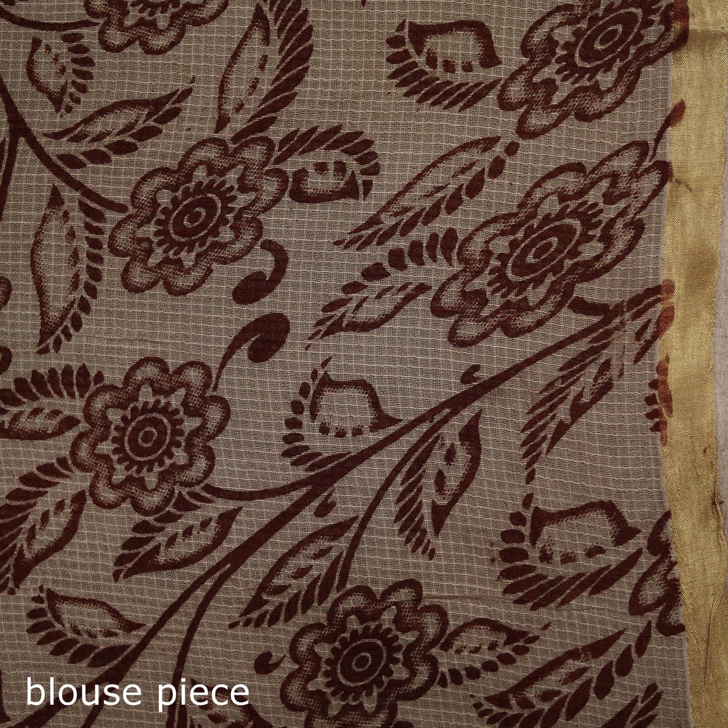Kalamkari Printed Kota Doria Cotton Saree 05