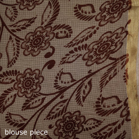 Kalamkari Printed Kota Doria Cotton Saree 05