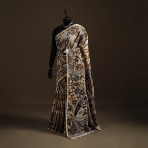 Kalamkari Printed Kota Doria Cotton Saree 06