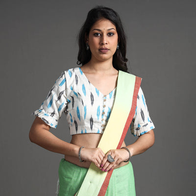 pochampally ikat stitched blouse 