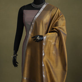 Brown - handloom silk cotton maheshwari dupatta 05