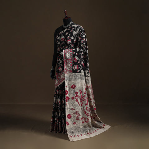 Kalamkari Printed Pure Mul Cotton Saree 15