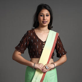 Buy Pochampally Ikat Cotton Stitched Blouse Online at iTokri.com