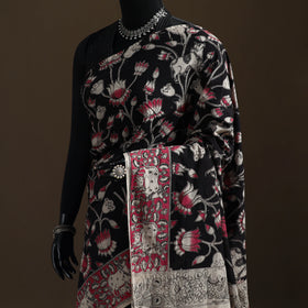 Kalamkari Printed Pure Mul Cotton Saree 15