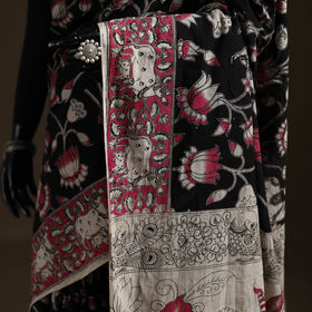 Kalamkari Printed Pure Mul Cotton Saree 15