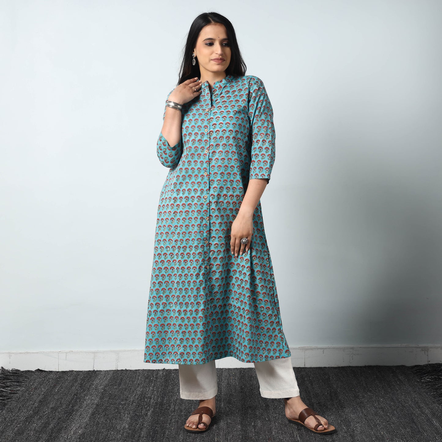  Sanganeri Block Printed Kurta