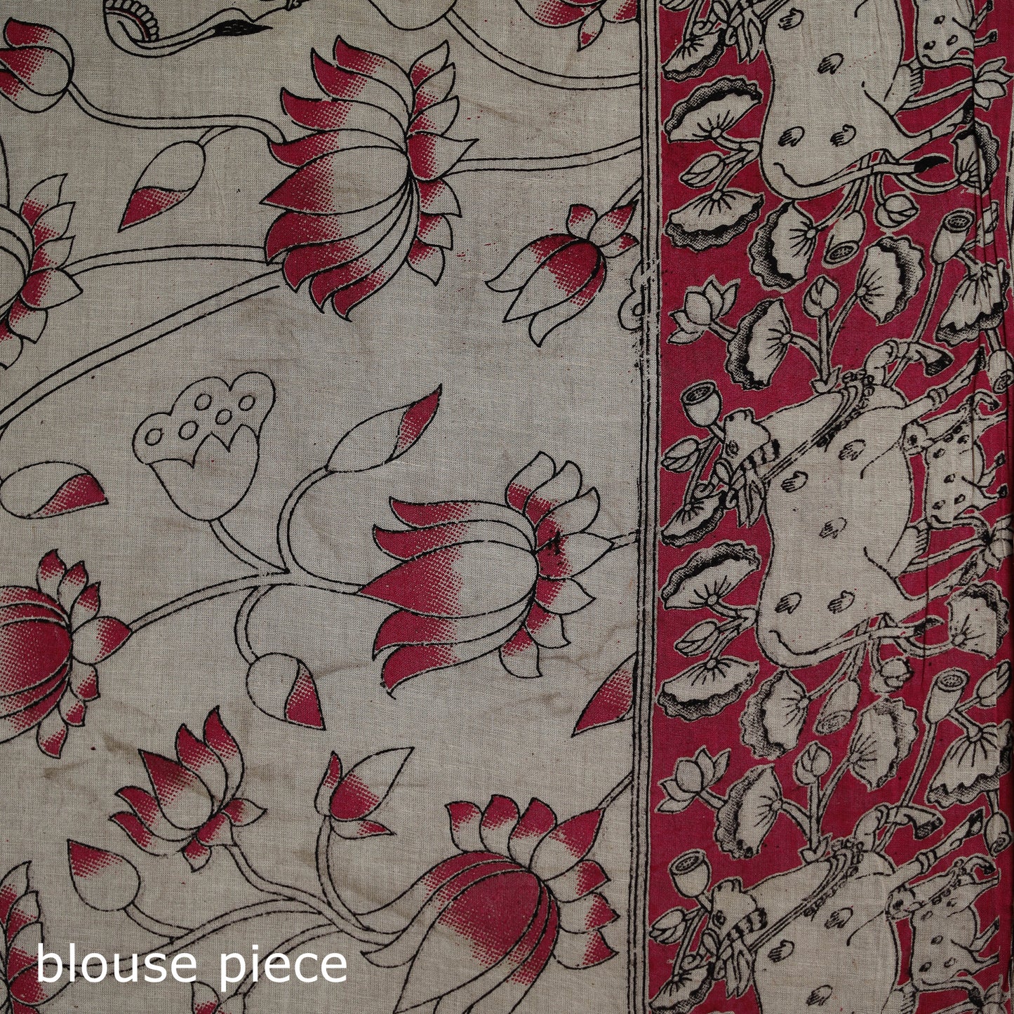Kalamkari Printed Pure Mul Cotton Saree 15