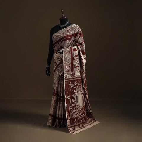 Kalamkari Printed Pure Mul Cotton Saree 16