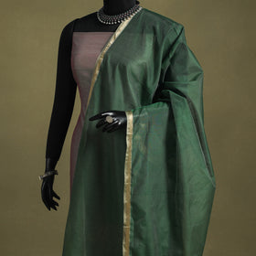 Green - handloom silk cotton maheshwari dupatta 30