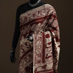 Kalamkari Printed Pure Mul Cotton Saree 16