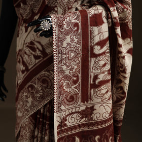 Kalamkari Printed Pure Mul Cotton Saree 16