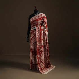 Kalamkari Printed Pure Mul Cotton Saree 17