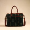 Black - Handmade Pochampally Ikat Laptop Bag 05