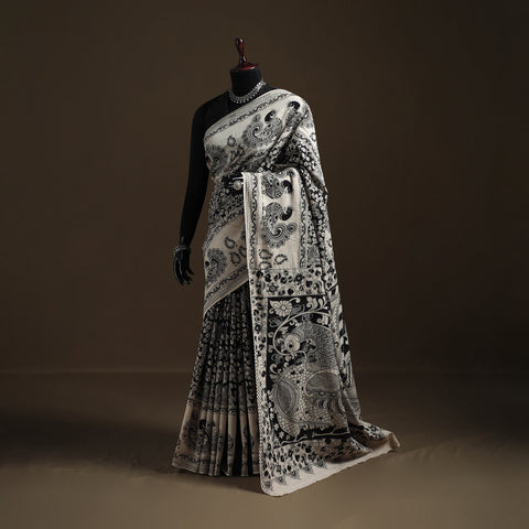 Kalamkari Printed Pure Mul Cotton Saree 19