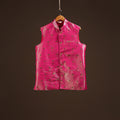 Pink - semi silk meena buti brocade banarasi men nehru