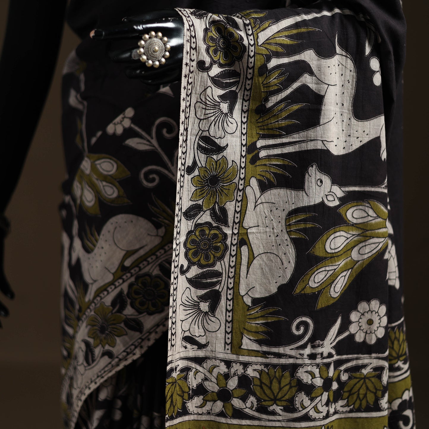 Kalamkari Printed Pure Mul Cotton Saree 20