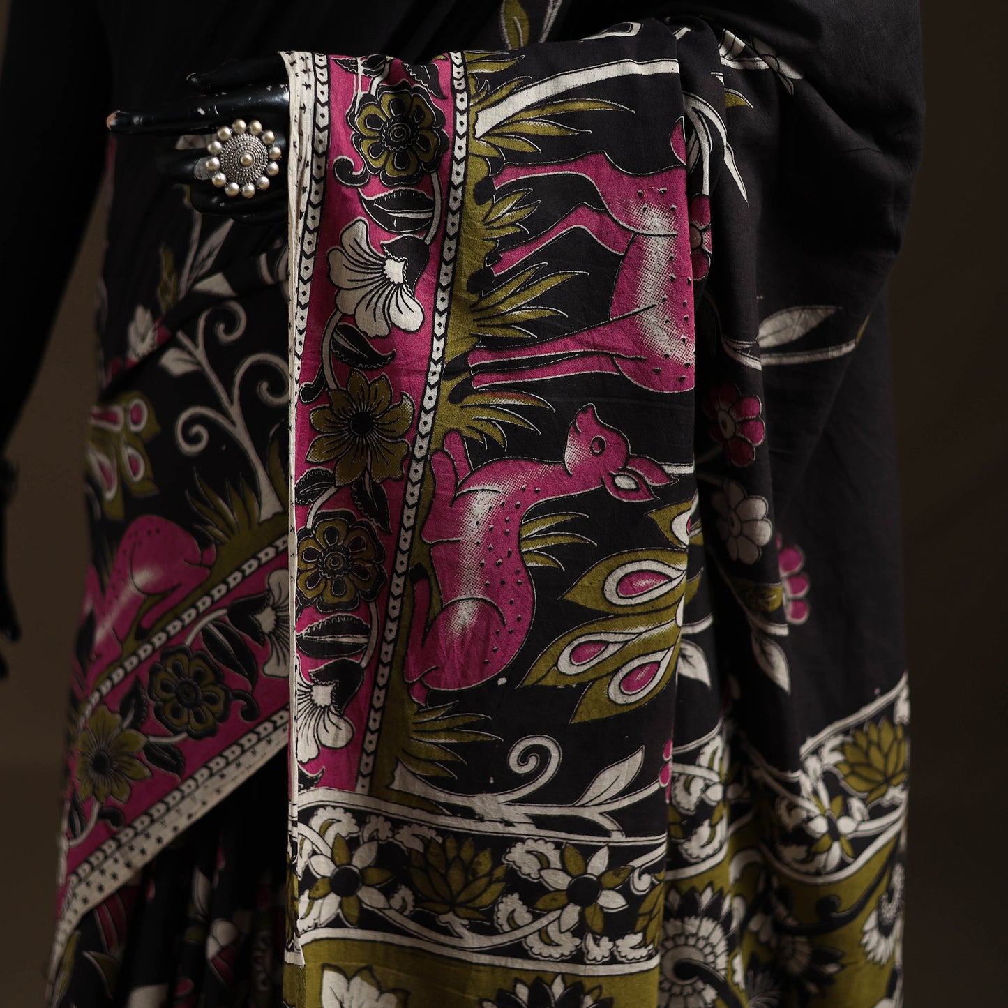 Kalamkari Printed Pure Mul Cotton Saree 21