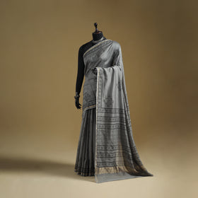 Chanderi Silk Akola Hand Block Print Natural Dyed Saree 01