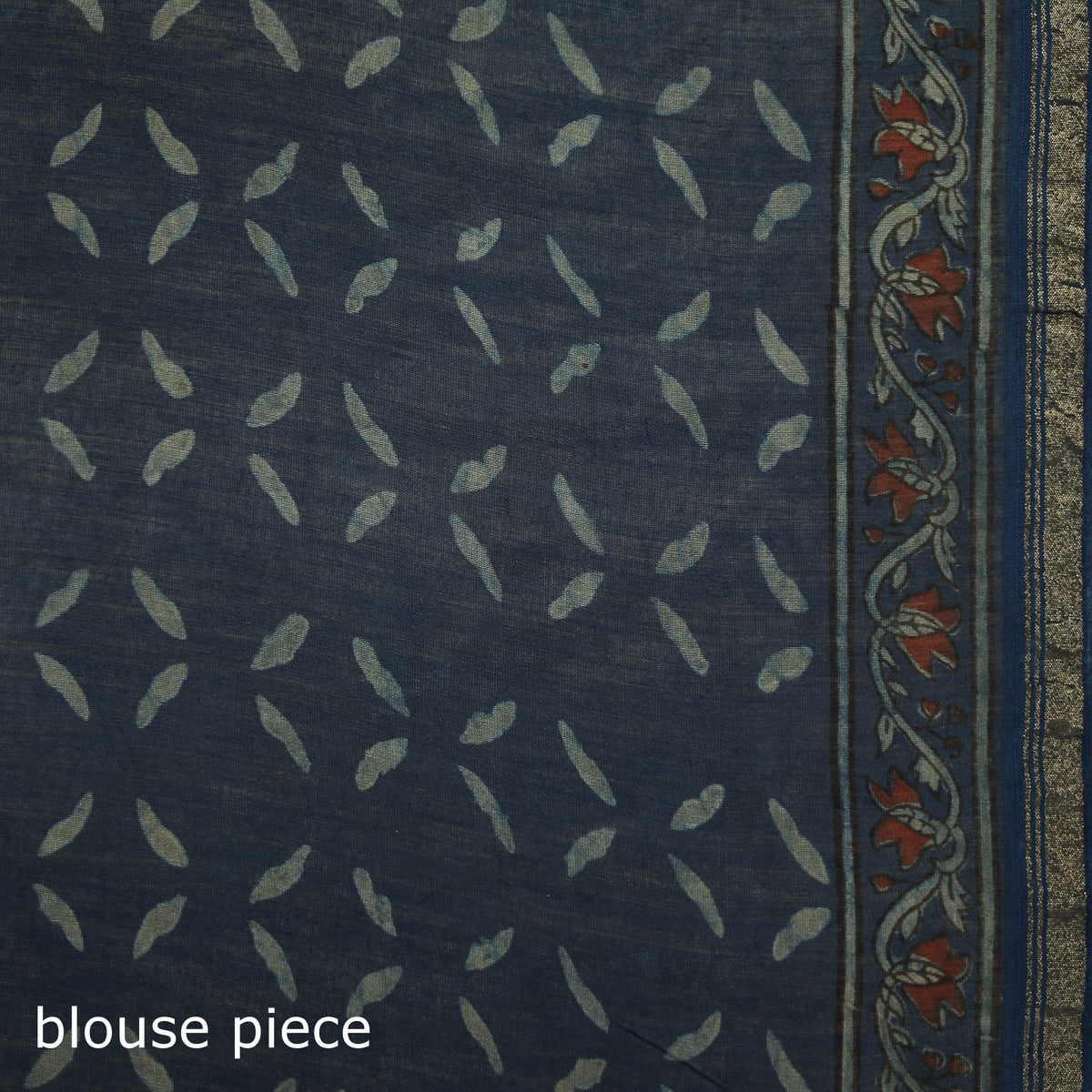 Chanderi Silk Akola Hand Block Print Natural Dyed Saree 10