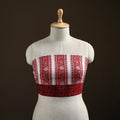 Red - Sanganeri Hand Block Print Cotton Blouse Piece 03