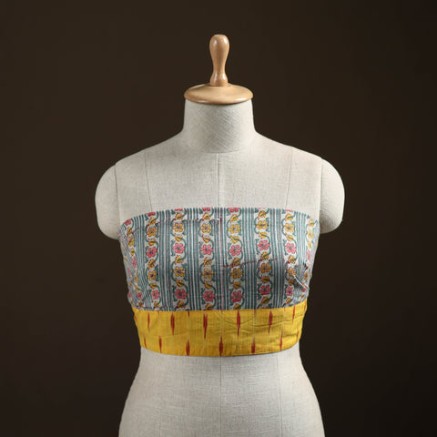 Multicolor - Sanganeri Hand Block Print Cotton Blouse Piece 04