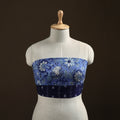 Blue - Sanganeri Hand Block Print Cotton Blouse Piece 05
