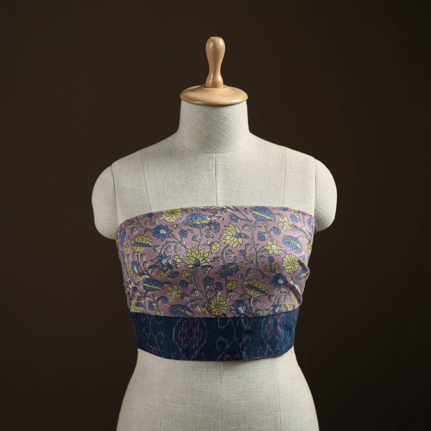 Purple - Sanganeri Hand Block Print Cotton Blouse Piece 07