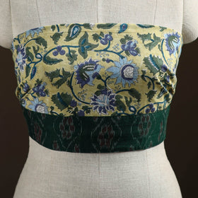 Yellow - Sanganeri Hand Block Print Cotton Blouse Piece 08