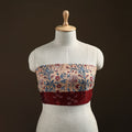 Beige - Sanganeri Hand Block Print Cotton Blouse Piece 11