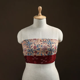 Beige - Sanganeri Hand Block Print Cotton Blouse Piece 11