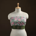 Green - Sanganeri Hand Block Print Cotton Blouse Piece 18