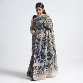 Buy Kalamkari Printed Silk Cotton Saree Online at iTokri.com