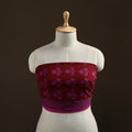 Maroon - Bagh Hand Block Print Natural Dyed Cotton Blouse Piece 22