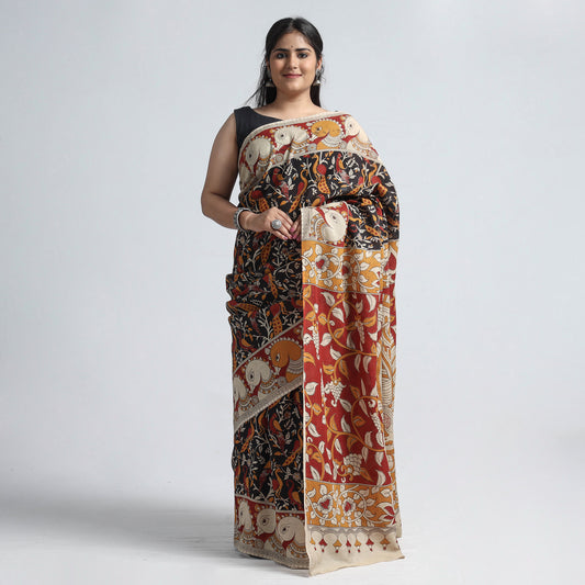 Multicolor - Kalamkari Printed Silk Cotton Saree