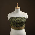 Green - Bagh Hand Block Print Natural Dyed Cotton Blouse Piece 25
