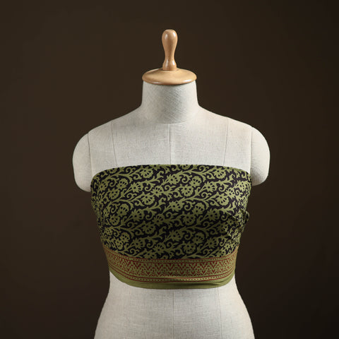 Bagh Hand Block Print Natural Dyed Cotton Blouse Piece 25