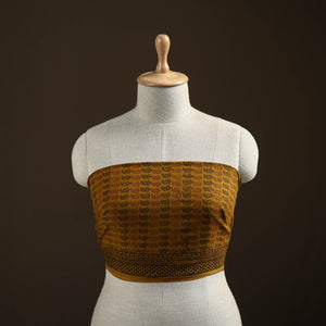 Yellow - Bagh Hand Block Print Natural Dyed Cotton Blouse Piece 26